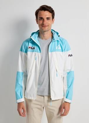 Coupe-vent poches a capuche bleu FILA homme