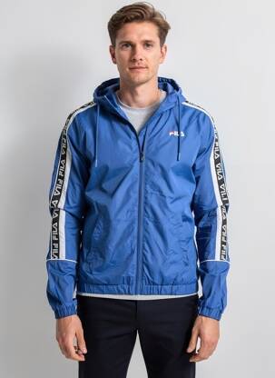 Coupe-vent finition intérieure doublure satiné a capuche bleu FILA homme
