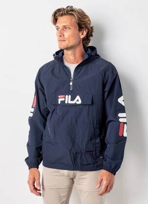 Coupe-vent poches a capuche bleu FILA homme