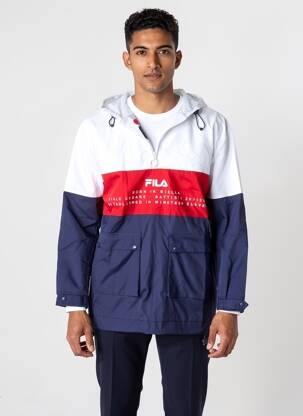 Coupe-vent finition intérieure doublure satiné a capuche blanc FILA homme