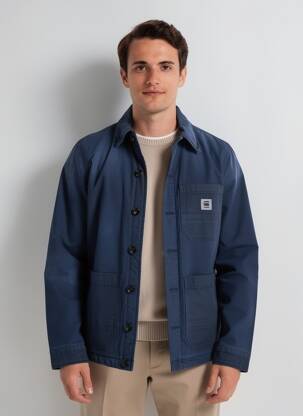 Parka multipoches sans capuche bleu G STAR homme