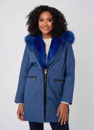 Parka manches longues a capuche bleu O.P.D.V (ON PARLE DE VOUS) femme