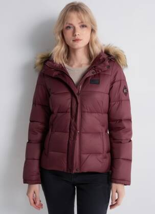 Doudoune poches a capuche violet DN.SIXTY SEVEN femme