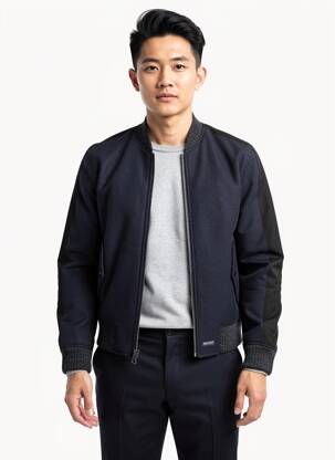 Blouson poches bleu TEDDY SMITH homme