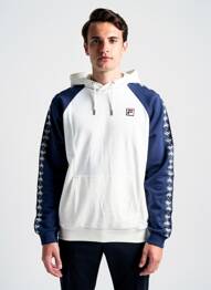 Sweat-shirt à capuche tissage jersey manches longues bleu FILA homme