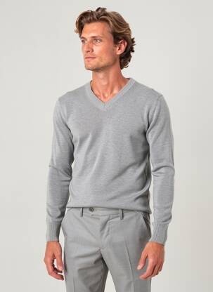 Pull col v manches longues gris G STAR homme