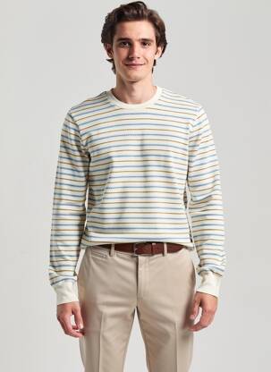 Pull col rond manches longues blanc SCOTCH & SODA homme