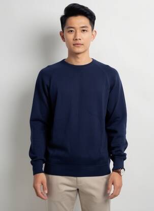Pull stretch manches longues bleu DSTREZZED homme