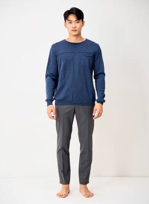 Pull col rond manches longues bleu ANTONY MORATO homme