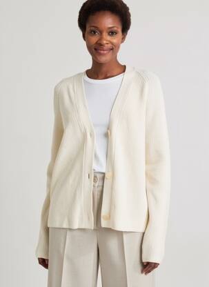 Gilet manches longues stretch beige ARMEDANGELS femme