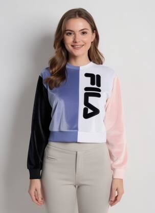 Sweat-shirt stretch manches longues violet FILA femme