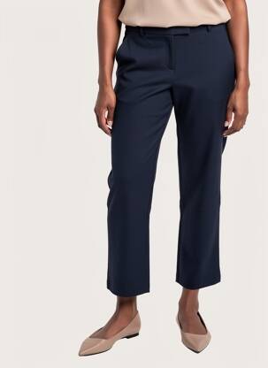 Pantalon 7/8 taille haute taille haute bleu PENN & INK N.Y femme