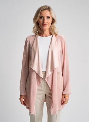 Gilet manches longues manches longues rose ROMEO POUR JULIETTE femme