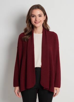 Gilet manches longues stretch rouge WEEK END A PARIS femme