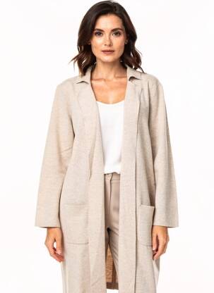 Gilet manches longues stretch beige ESCORPION femme