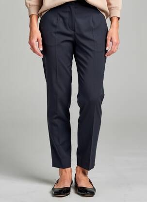 Pantalon slim taille haute taille haute bleu BRUNO SAINT HILAIRE femme