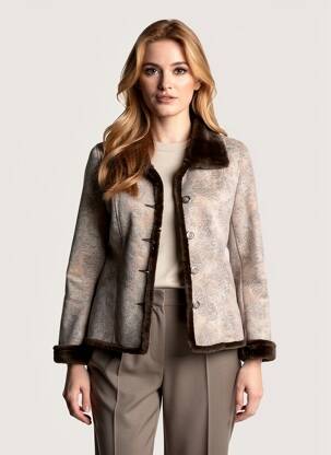 Manteau court poches beige FASHION S.A femme