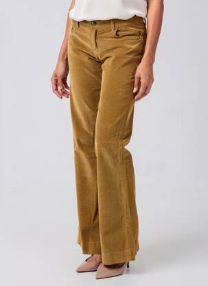 Pantalon flare stretch taille basse marron FIVE PM femme
