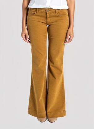 Pantalon flare stretch taille basse marron FIVE PM femme