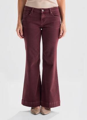 Pantalon flare stretch taille normale rouge FIVE PM femme