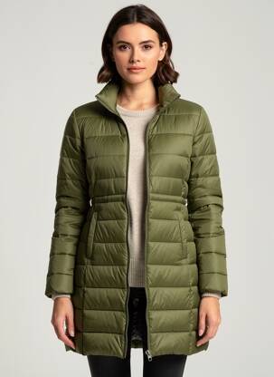 Doudoune manches longues sans capuche vert VILA femme
