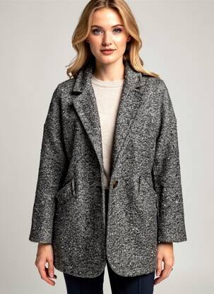 Manteau court coupe droite sans capuche noir DN.SIXTY SEVEN femme