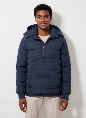 Doudoune manches longues a capuche bleu TEDDY SMITH homme