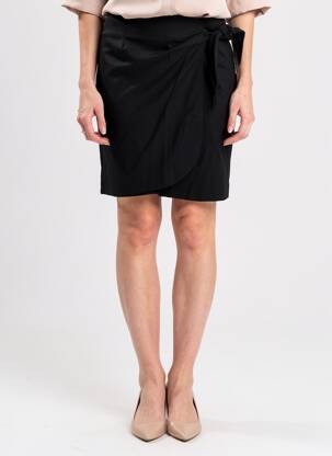 Jupe courte coupe droite noir DANIELLE ENGEL femme
