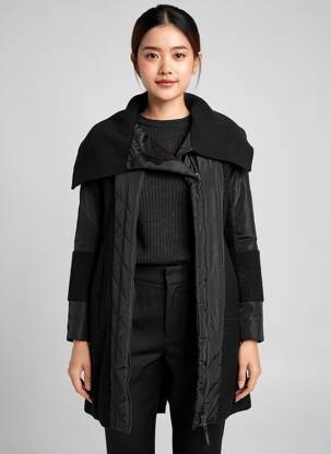 Doudoune manches longues sans capuche noir ALAIN MURATI femme