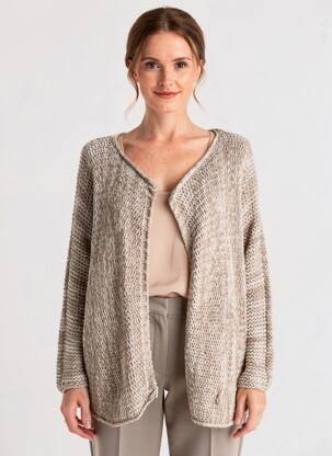 Gilet manches longues stretch beige JOOWELL femme