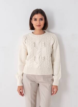 Pull stretch manches longues beige VERO MODA femme