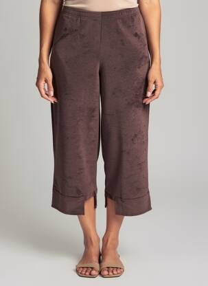 Pantacourt stretch taille normale marron G!OZE femme