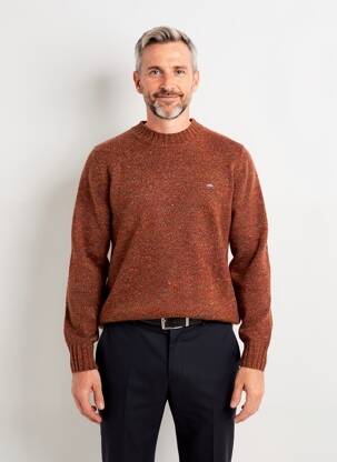 Pull stretch manches longues orange FYNCH-HATTON homme