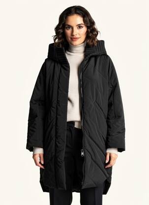 Doudoune manches longues sans capuche noir KOKOMARINA femme