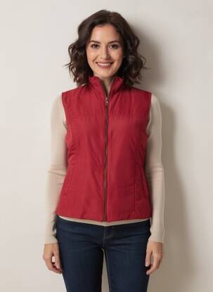 Doudoune poches sans capuche orange AGATHE & LOUISE femme