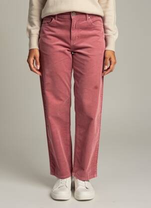 Pantalon droit stretch taille normale rose HOD femme