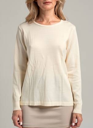 Pull stretch manches longues beige QUATRE VINGT JOURS femme