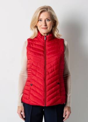 Doudoune poches sans capuche rouge CONCEPT K femme