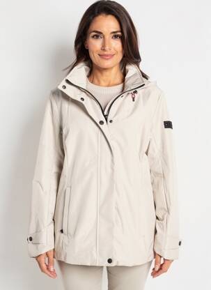 Parka manches longues a capuche beige BETTY BARCLAY femme