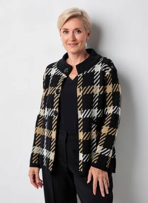Gilet manches longues col rond noir TELMAIL femme