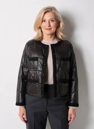 Doudoune poches sans capuche noir JULIE GUERLANDE femme