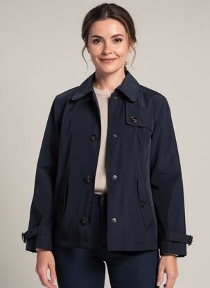 Parka manches longues sans capuche bleu BETTY BARCLAY femme