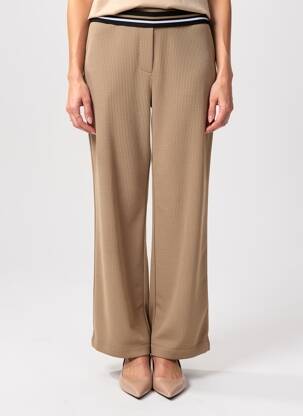 Pantalon droit taille élastique taille normale marron WALTRON femme