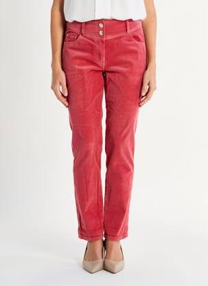 Pantalon slim taille élastique taille normale rose C'EST BEAU LA VIE femme