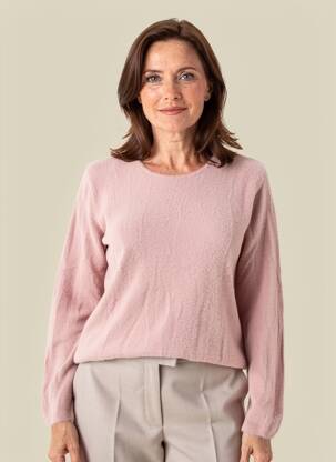 Pull coupe cintrée manches longues rose GRIFFON femme