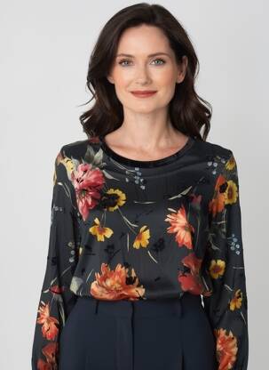 T-shirt manches longues manches longues noir QUATRE VINGT JOURS femme