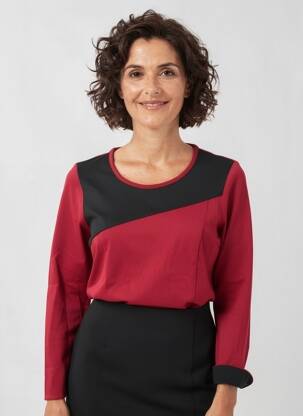 T-shirt manches longues manches longues rouge GUY DUBOUIS femme
