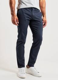 Pantalon slim fermeture zippée sous rabat boutonné bleu TEDDY SMITH homme