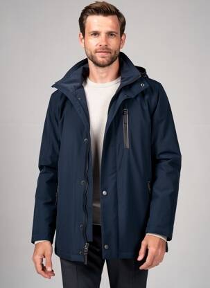 Parka manches longues sans capuche bleu BUGATTI homme