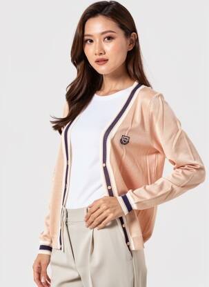 Gilet manches longues resserrée sur le bas rose LPB LES PETITES BOMBES  femme